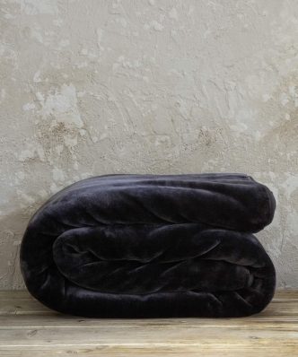 Κουβέρτα Βελουτέ Coperta της NIMA HOME - Black