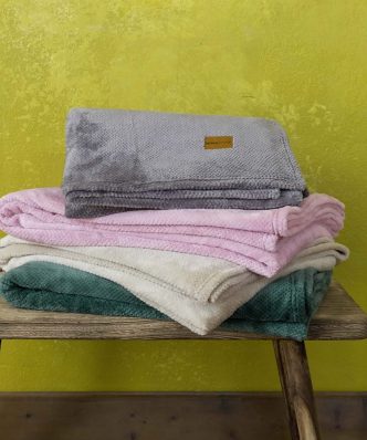 Κουβέρτα Fleece Μονή Mellow της NIMA HOME (150x220) - Pink