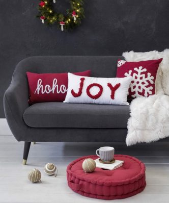 Χριστουγεννιάτικο Διακοσμητικό μαξιλάρι Snowy της NIMA HOME (45x45)