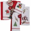 Σετ Χριστουγεννιάτικα Ποτηρόπανα (2τμχ) CHRISTMAS 0632 της DAS HOME (40x60) - ΚΟΚΚΙΝΟ-ΛΕΥΚΟ 1