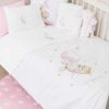 Βρεφική Παπλωματοθήκη Κούνιας Sweet Dreams Baby Λευκό-Ροζ της BOREA (110x140)