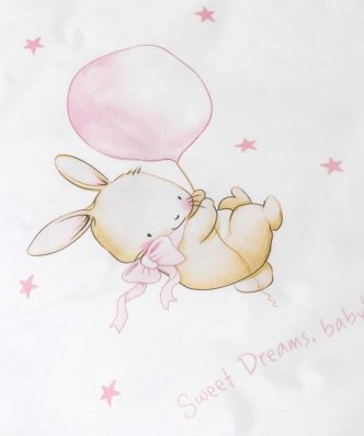 Βρεφική Παπλωματοθήκη Κούνιας Sweet Dreams Baby Λευκό-Ροζ της BOREA (110x140)