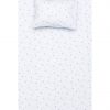 Σετ (3τμχ) Βρεφικά Φανελένια Σεντόνια Κούνιας Αστεράκια Σιέλ της BOREA (120x160)
