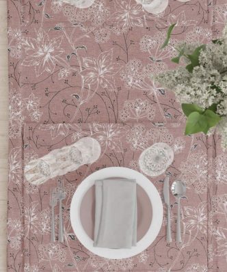 Τραβέρσα Dandelion Ροζέ της BOREA (50x180)