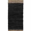 Χαλάκι Άκαυστο με Κρόσια HOME DÉCOR VIGO της Palamaiki (60X140) - BLACK