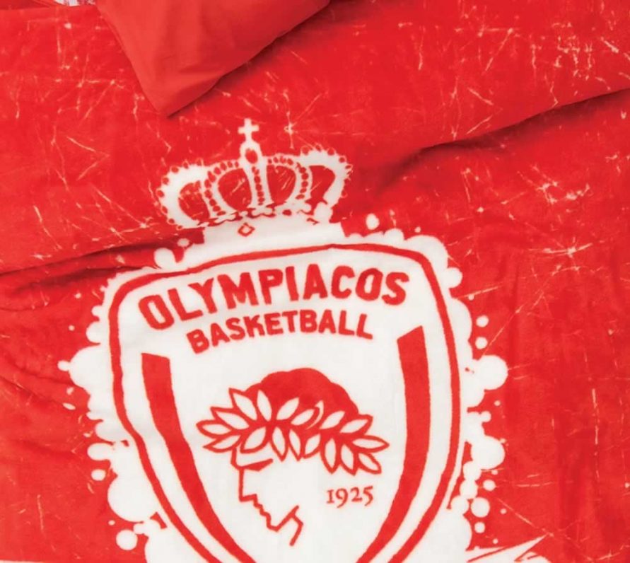 Κουβέρτα Βελουτέ Ημίδιπλη OFFICIAL TEAM LICENCED OLYMPIACOS VELOUR/3 της Palamaiki (155X215)