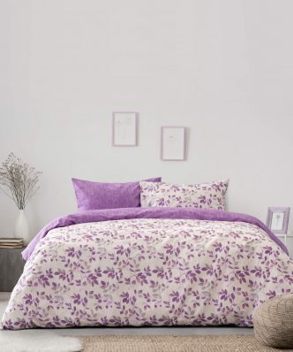 Σετ Παπλωματοθήκη Υπέρδιπλη Fall Lilac της Kocoon (225x245)