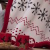 Χριστουγεννιάτικη Κουβέρτα Καναπέ HOPE ECRU/RED της NEF-NEF (130x180) 3