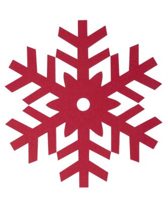 Ζευγάρι Χριστουγεννιάτικα Σουπλά FELT SNOW FLAKE RED της NEF-NEF (38x38)
