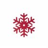 Σετ (6τμχ) Χριστουγεννιάτικα Σουβέρ FELT SNOW FLAKE RED της NEF-NEF (10x10)
