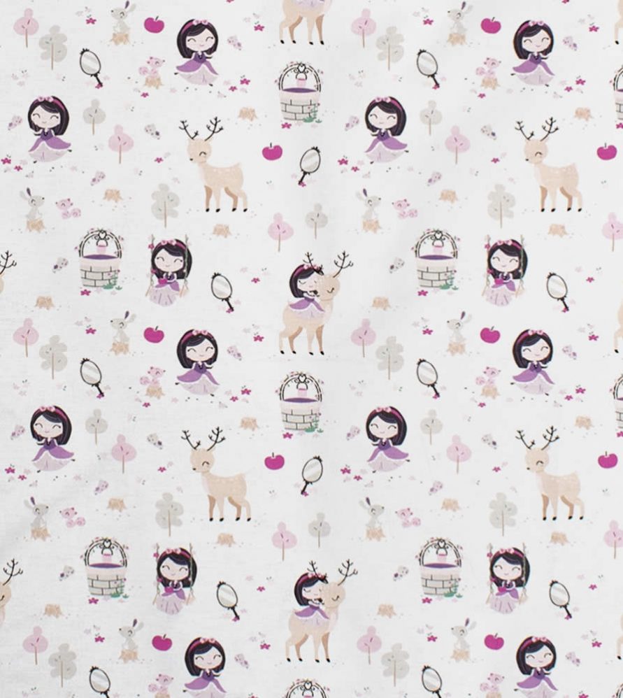 Σετ (2τμχ) Παιδικό Σεντόνι Μονό Lily & Deer 179 White-Pink της DIMcol (160x240)