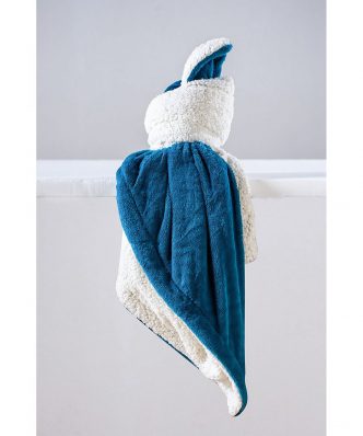 Βρεφική Κουβέρτα Κούνιας με Γουνάκι Heaven 3-Lake Blue της Anna Riska (110x140)