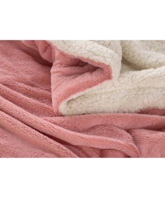Βρεφική Κουβέρτα Κούνιας με Γουνάκι Heaven 2-Blush Pink της Anna Riska (110x140)