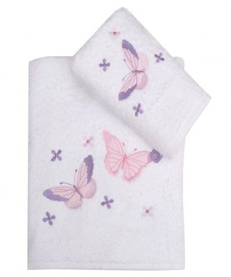 Σετ (2τμχ) Παιδικές Πετσέτες Πεταλούδα της VIOPROS (50x80+70x140)