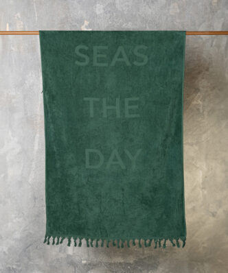 Βελουτέ Πετσέτα Θαλάσσης SEAS THE DAY GREEN της MELINEN (86x160)
