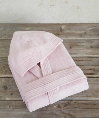 Μπουρνούζι με Κουκούλα Zen της NIMA HOME - Summer Pink
