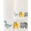Σετ (2τμχ) Παιδικές Πετσέτες Μπάνιου Δεινόσαυροι της BOREA - Εκρού