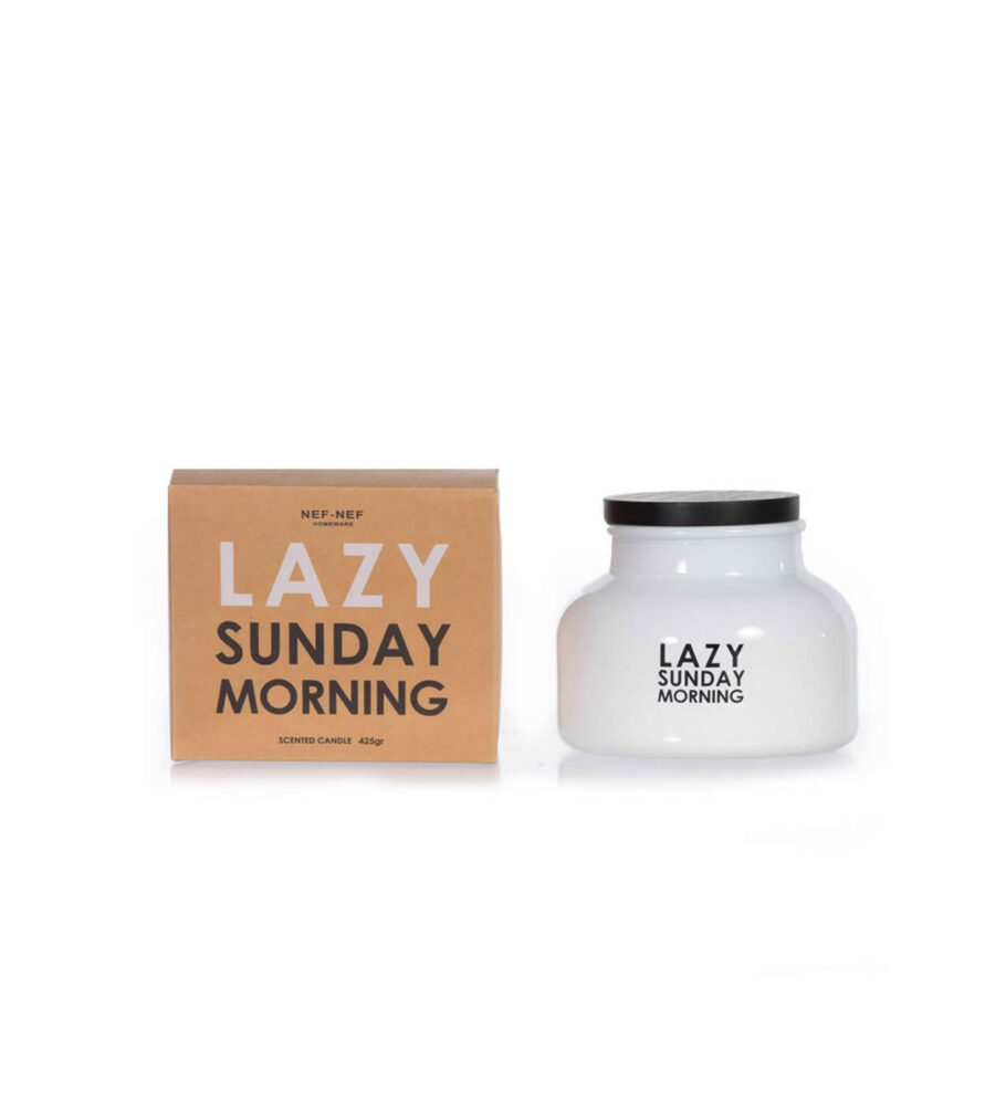 Αρωματικό Κερί LAZY SUNDAY MORNING της NEF-NEF (425gr) - WHITE