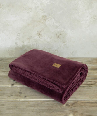 Κουβέρτα Καναπέ με Γούνα Nuan της NIMA HOME (130x170) - Bordeaux