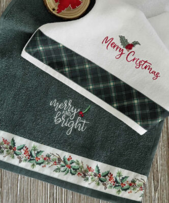 Σετ (2τμχ) Χριστουγεννιάτικες Πετσέτες Merry & Bright της NIMA HOME (30x50)