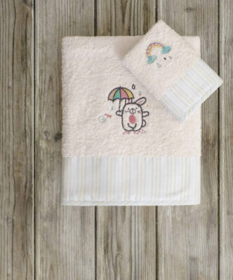 Σετ (2τμχ) Παιδικές Πετσέτες Μπάνιου Chic Rabbit της NIMA HOME