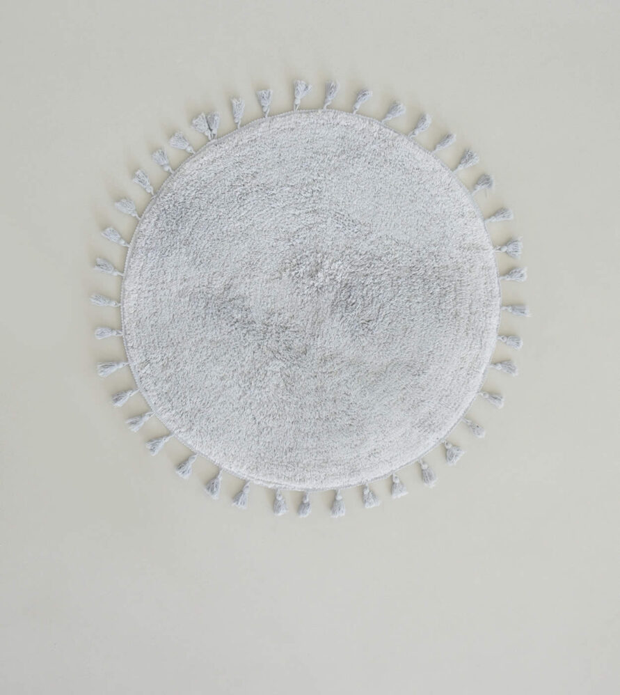 Στρογγυλό Πατάκι Μπάνιου Fuzzy της NIMA HOME (Δ:90cm) - Gray