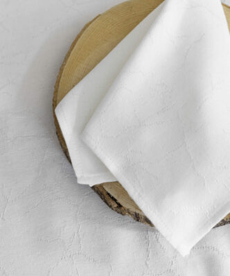 Σετ (4τμχ) Πετσέτες Φαγητού Marble της NIMA HOME (42x42) - White