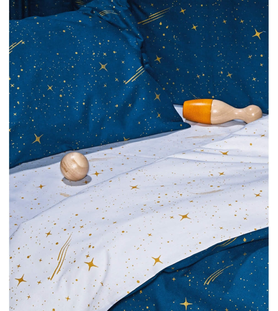 Σετ Παιδικά Σεντόνια (3τμχ) Μονά Versus LUPUS 01 της ΚΕΝΤΙΑ (160x255) - BLUE- WHITE- GOLDEN