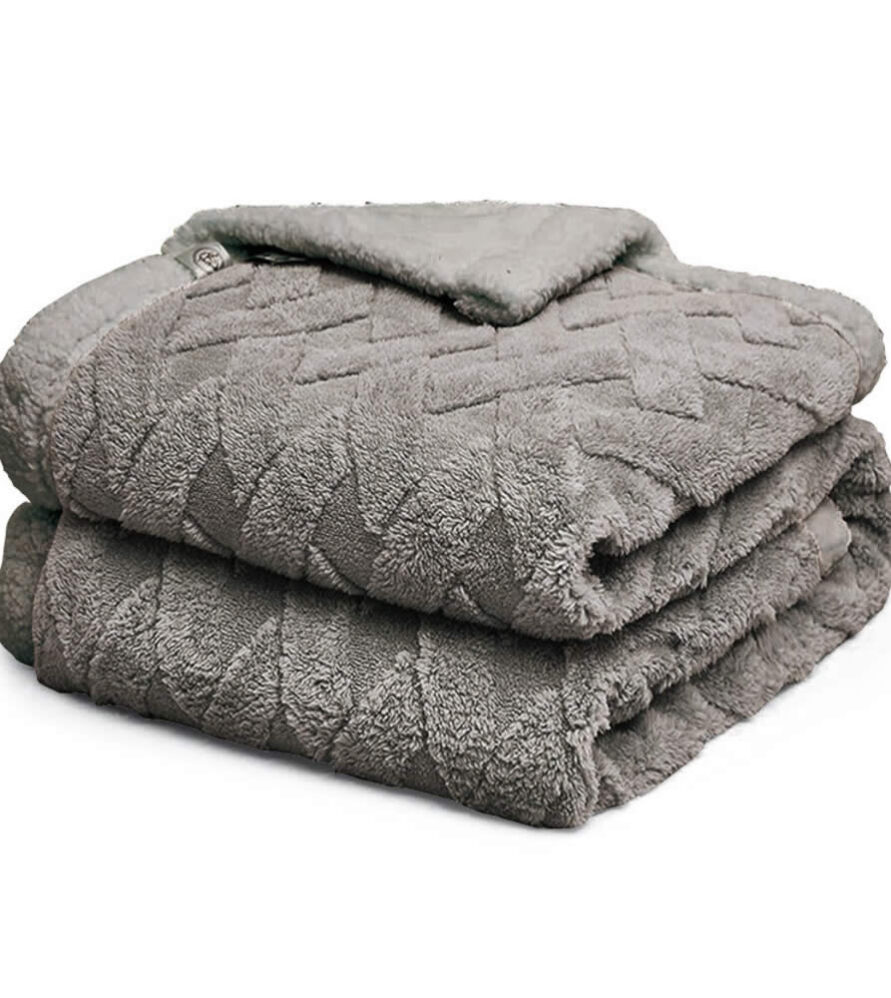 Κουβέρτα με Γουνάκι Υπέρδιπλη Callista της BOREA (220x240) - Γκρι