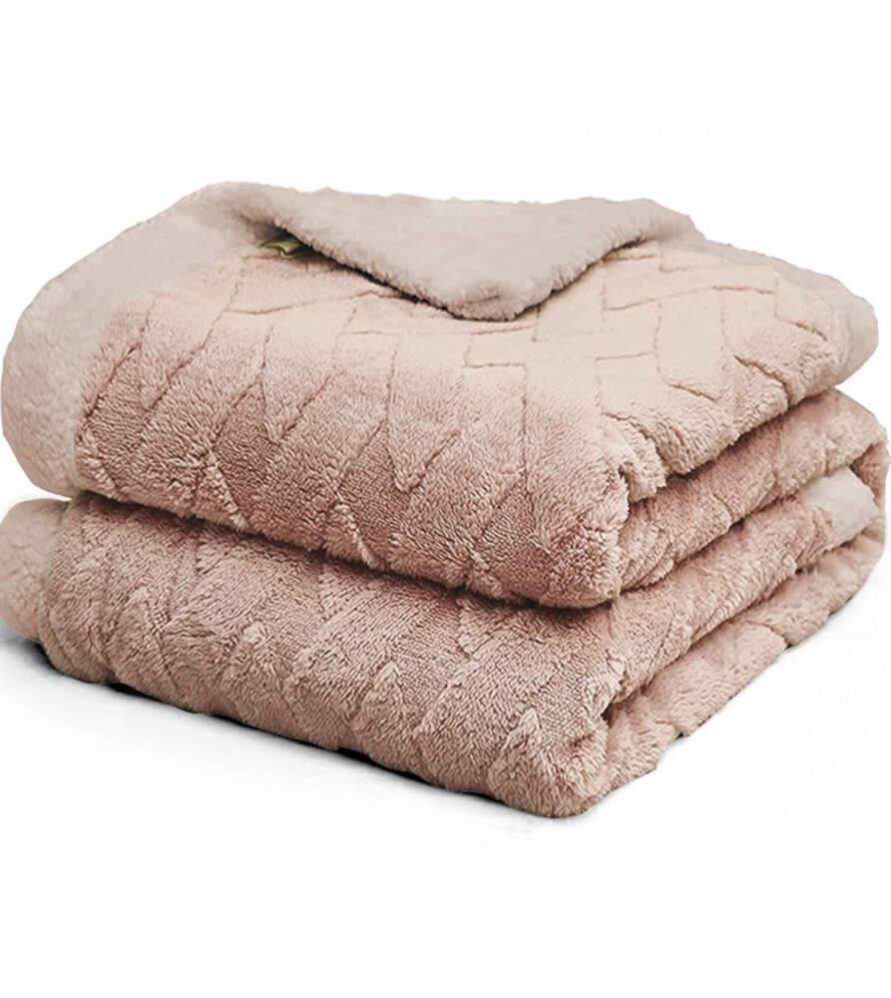 Κουβέρτα με Γουνάκι Μονή Callista της BOREA (160x240) - Ροζέ