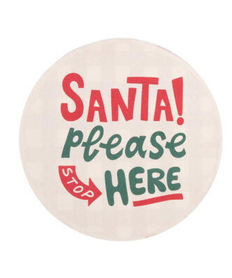 Χριστουγεννιάτικο Χαλάκι Μπάνιου SANTA PLEASE ECRU της NEF-NEF (Δ:70cm)
