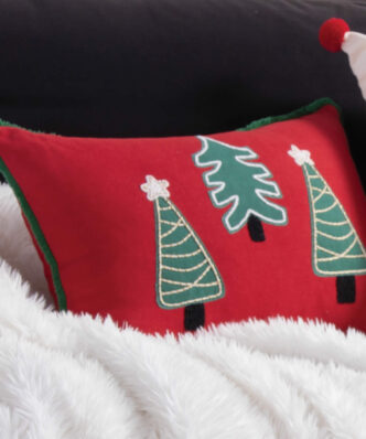 Χριστουγεννιάτικο Διακοσμητικό Μαξιλάρι JINGLE BELLS RED της NEF-NEF (30x45)