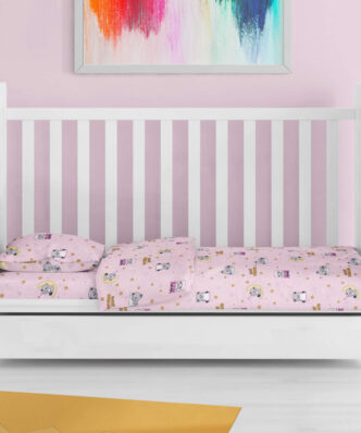 Βρεφική Παπλωματοθήκη Κούνιας Sweet Dreams 550 της DIMcol (120x160) - Pink