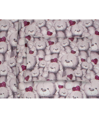 Βρεφική Μαξιλαροθήκη Teddy Bear 536 της DIMcol (35x45) - Purple