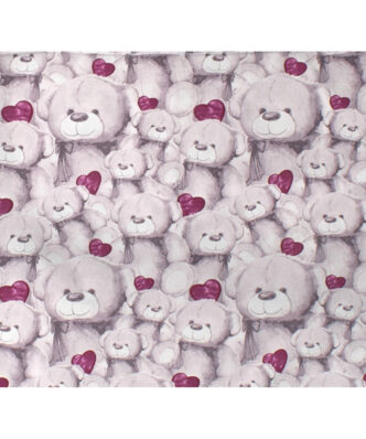 Βρεφικό Σεντόνι Λίκνου (1τμχ) Teddy Bear 536 της DIMcol (80x110) - Purple