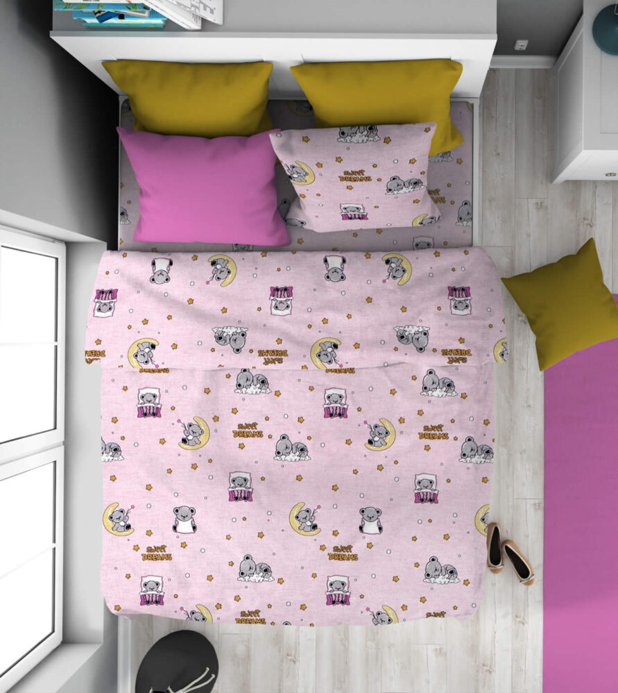 Παιδικό Πάπλωμα Μονό Sweet Dreams 550 της DIMcol (160x240) - Pink
