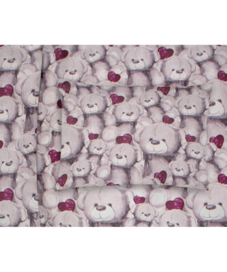 Παιδική Μαξιλαροθήκη (1τμχ) Teddy Bear 536 της DIMcol (50x70) - Purple