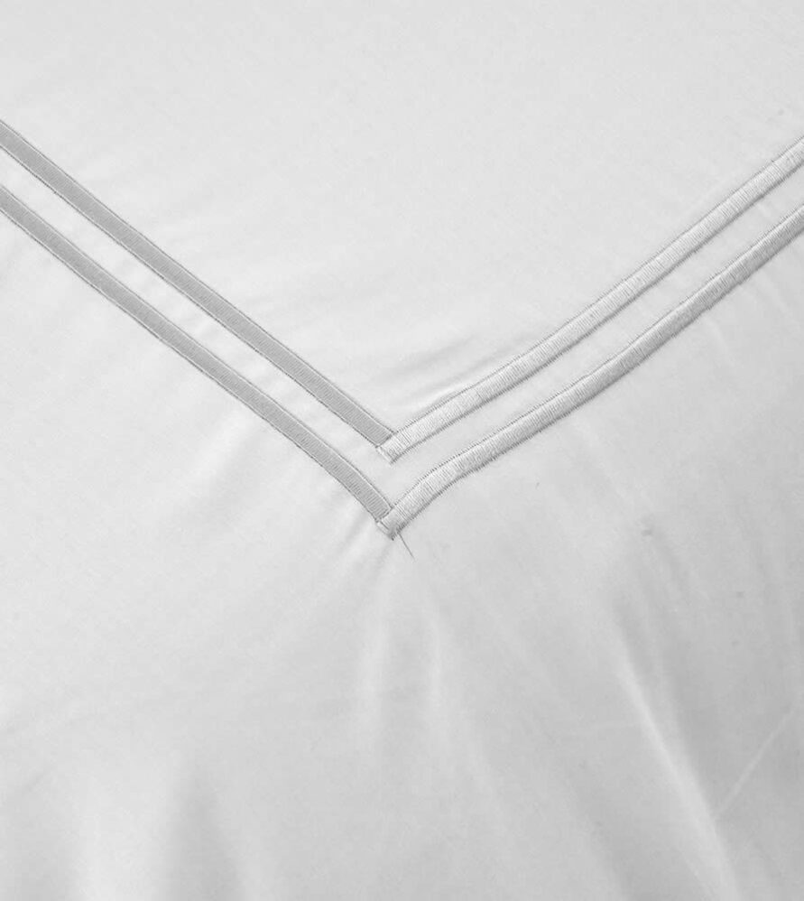 Σετ (3τμχ) Βαμβακοσατέν Παπλωματοθήκη Υπέρδιπλη Satin CLASSICO 5-White της Anna Riska (220x240)