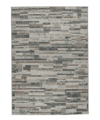 Σετ (3τμχ) Χαλάκια Υπνοδωματίου PLATINUM 22098A GREY - BEIGE της KOULIS Carpets