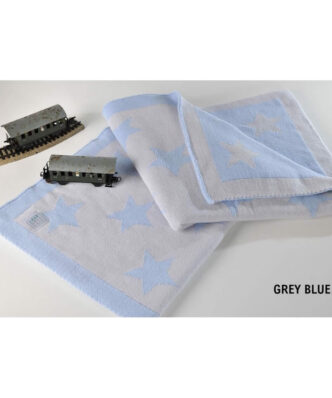 Βρεφική Βαμβακερή Κουβέρτα DT254 Grey Blue της Down Town