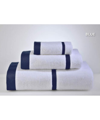 Σετ (3τμχ) Πετσέτες Μπάνιου Lydia White/Blue της Down Town
