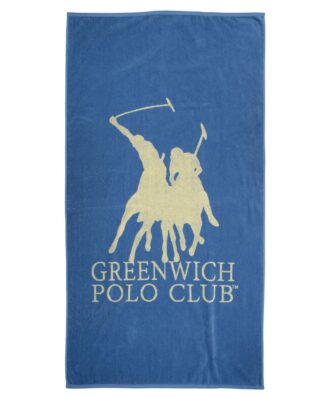 3851 Πετσέτα Θαλάσσης της GREENWICH POLO CLUB (90x170) - ΜΠΛΕ-ΚΙΤΡΙΝΟ