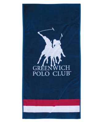 3866 Πετσέτα Θαλάσσης της GREENWICH POLO CLUB (90x180) - ΜΠΛΕ-ΛΕΥΚΟ-ΚΟΚΚΙΝΟ