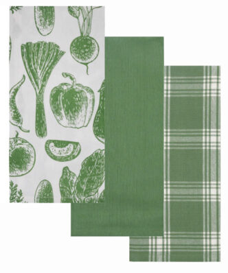 FAZZY 242 Σετ (3τμχ) Πετσέτες Κουζίνας της ΚΕΝΤΙΑ (40x60) - GREEN