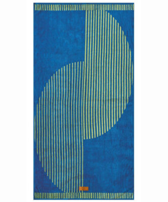 THASOS Βελουτέ Πετσέτα Θαλάσσης της ΚΕΝΤΙΑ (80x160) - BLUE - LIME
