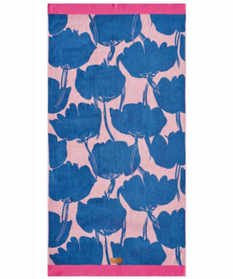 JACKIE Βελουτέ Πετσέτα Θαλάσσης της ΚΕΝΤΙΑ (80x160) - BLUE - PINK