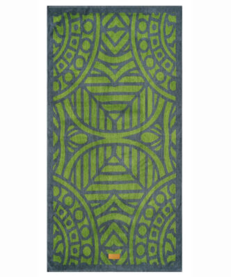 UCHU Βελουτέ Πετσέτα Θαλάσσης της ΚΕΝΤΙΑ (80x160) - GREEN - BLACK