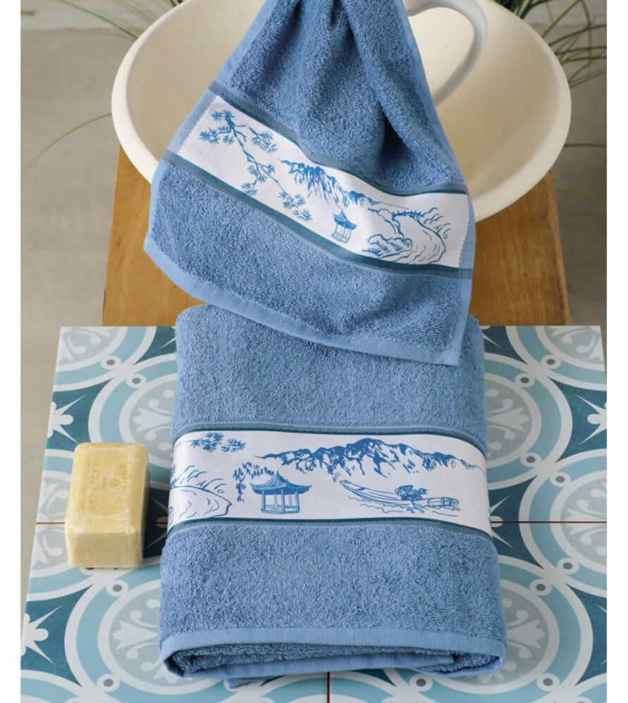 TAORU Σετ (3τμχ) Πετσέτες Μπάνιου της ΚΕΝΤΙΑ - BLUE