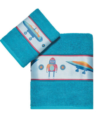 GALACTICA Σετ (2τμχ) Παιδικές Πετσέτες Μπάνιου της ΚΕΝΤΙΑ - BLUE