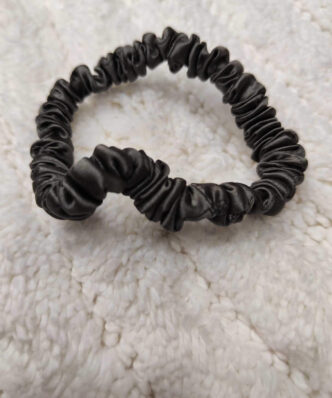 Μεταξωτό Mulberry Silk Small Scrunchie Μαλλιών Grey (1τμχ) της Down Town